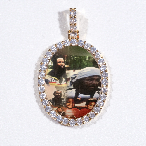 3D Oval Custom Picture Pendant