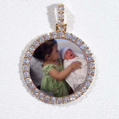 3D CIRCLE CUSTOM PICTURE PENDANT SMALL SIZE