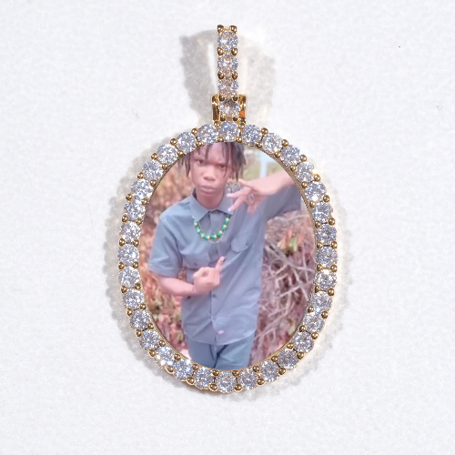 3D Oval Custom Picture Pendant