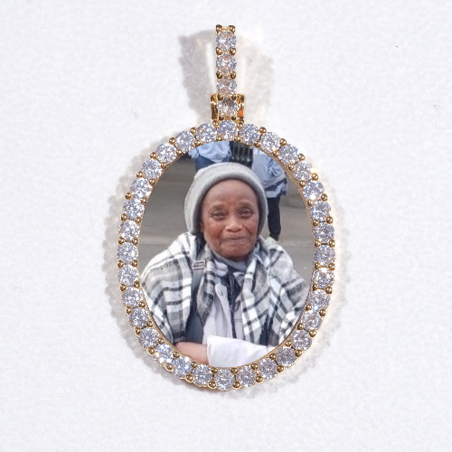 3D Oval Custom Picture Pendant