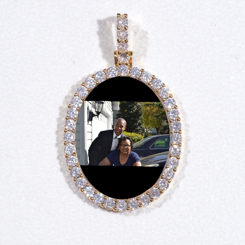 3D Oval Custom Picture Pendant