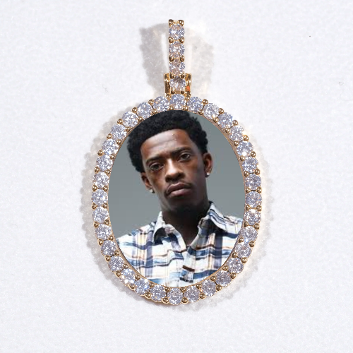 3D Oval Custom Picture Pendant