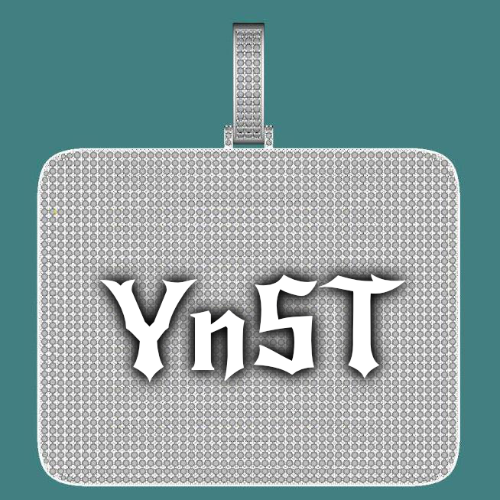 CUSTOM LETTER NECKLACE 3D BIG SQUARE