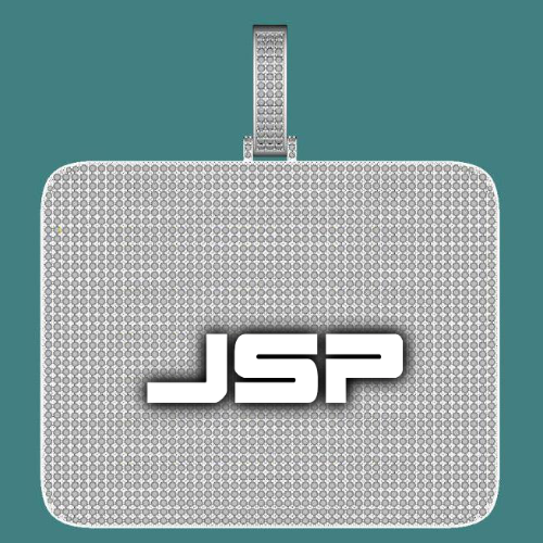 CUSTOM LETTER NECKLACE 3D BIG SQUARE