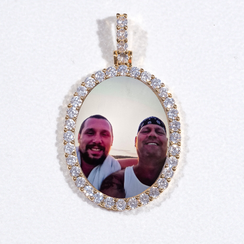 3D Oval Custom Picture Pendant