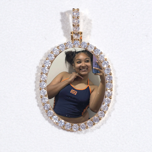 3D Oval Custom Picture Pendant