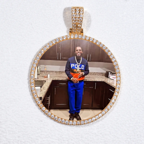 MEDIUM 3D CIRCLE CUSTOM PICTURE PENDANT