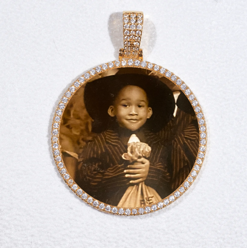 MEDIUM 3D CIRCLE CUSTOM PICTURE PENDANT