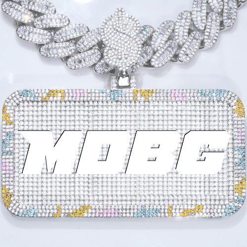 CUSTOM LETTER NECKLACE 3D COLORFUL SQUARE