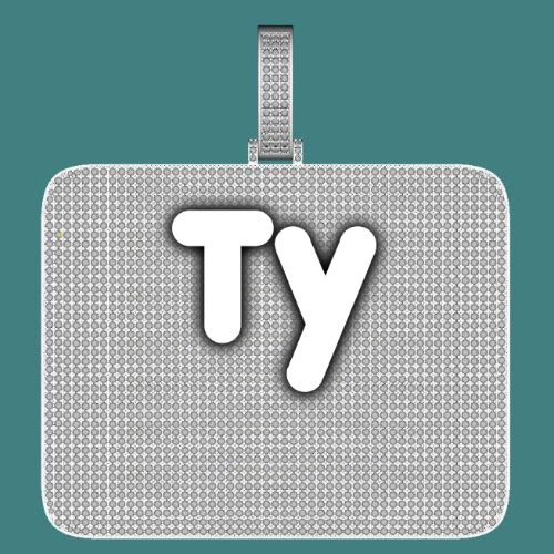 CUSTOM LETTER NECKLACE 3D BIG SQUARE