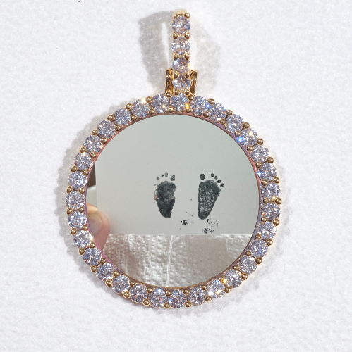 3D CIRCLE CUSTOM PICTURE PENDANT SMALL SIZE
