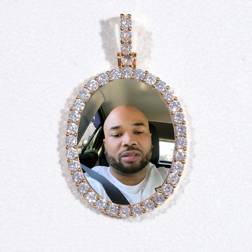 3D Oval Custom Picture Pendant