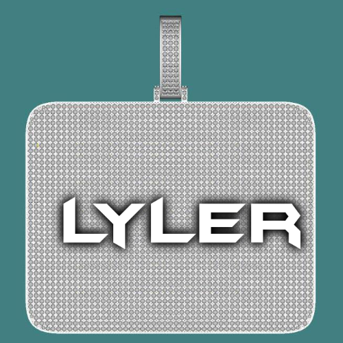 CUSTOM LETTER NECKLACE 3D BIG SQUARE