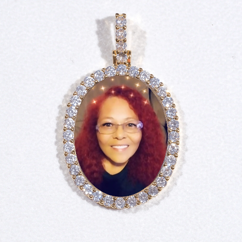 3D Oval Custom Picture Pendant