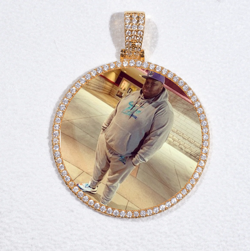 MEDIUM 3D CIRCLE CUSTOM PICTURE PENDANT