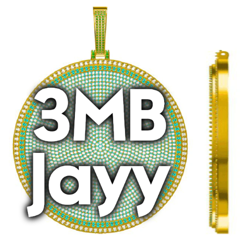 CUSTOM LETTER NECKLACE 3D BIG DISC