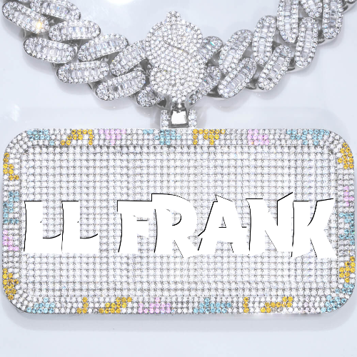 CUSTOM LETTER NECKLACE 3D COLORFUL SQUARE