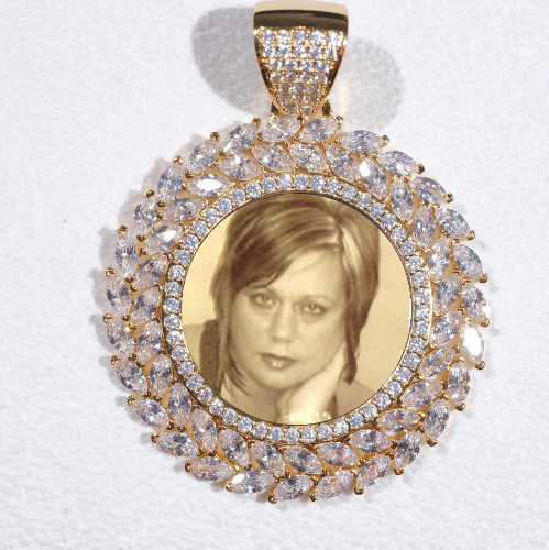 Large 3D Wheat Ear Custom Picture Pendant