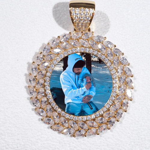 Large 3D Wheat Ear Custom Picture Pendant