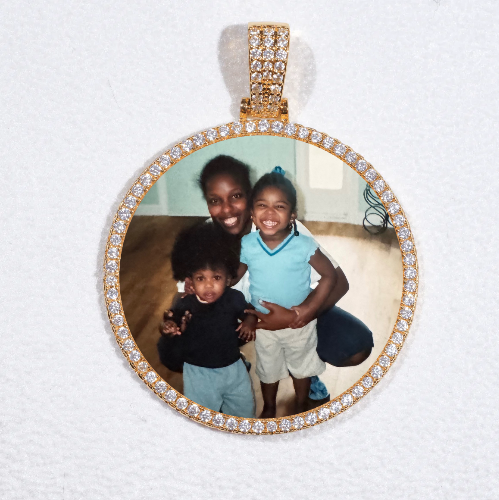 MEDIUM 3D CIRCLE CUSTOM PICTURE PENDANT