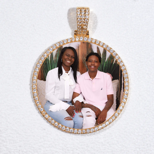 MEDIUM 3D CIRCLE CUSTOM PICTURE PENDANT