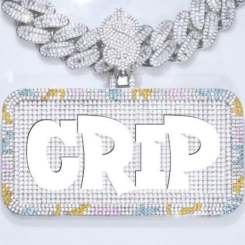 CUSTOM LETTER NECKLACE 3D COLORFUL SQUARE