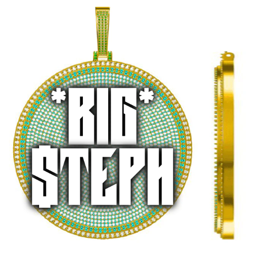 CUSTOM LETTER NECKLACE 3D BIG DISC
