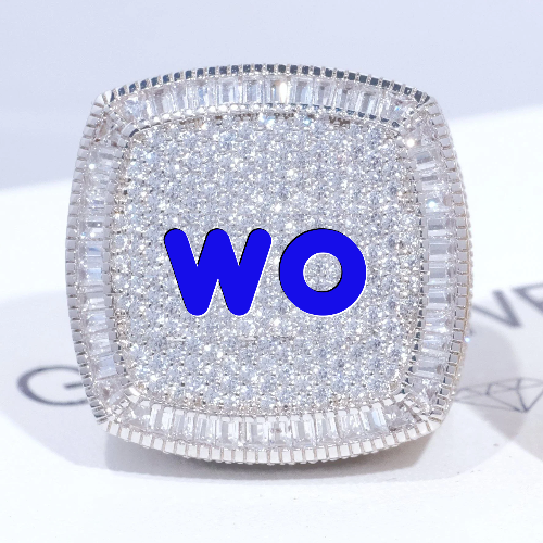 CUSTOM LETTER 3D ICED RING
