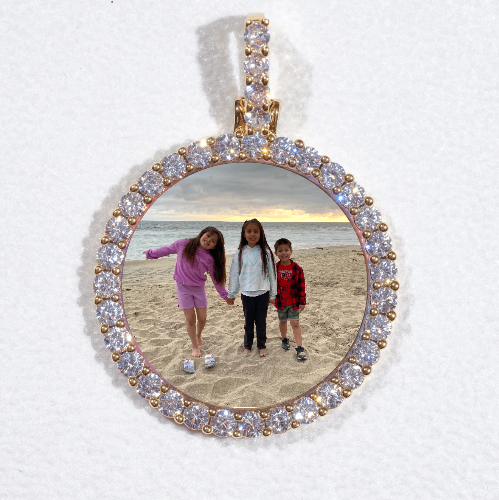 3D CIRCLE CUSTOM PICTURE PENDANT SMALL SIZE
