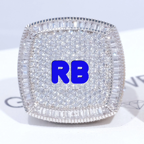CUSTOM LETTER 3D ICED RING