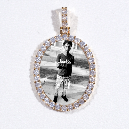 3D Oval Custom Picture Pendant