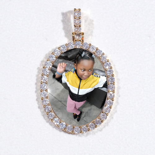3D Oval Custom Picture Pendant