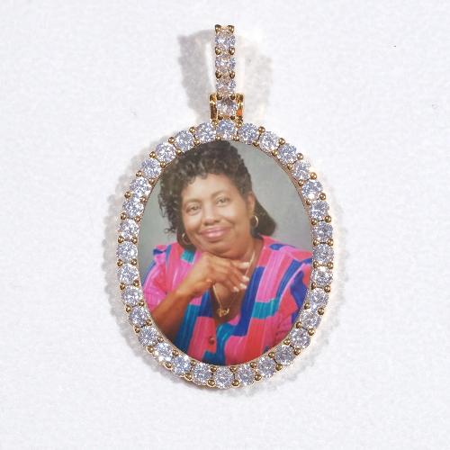3D Oval Custom Picture Pendant