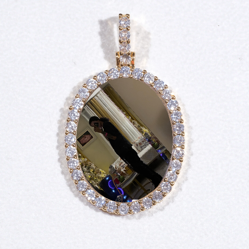3D Oval Custom Picture Pendant