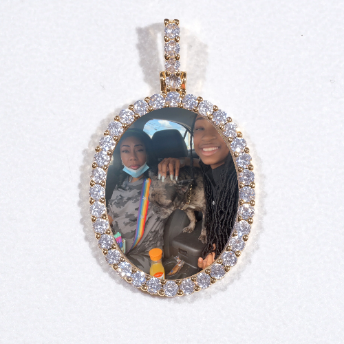 3D Oval Custom Picture Pendant