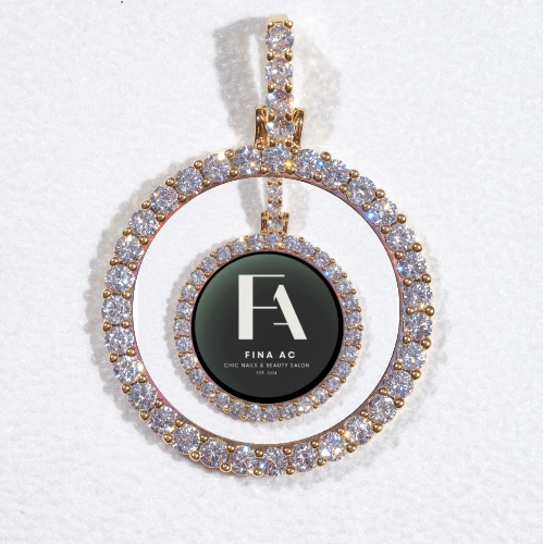 3D CIRCLE CUSTOM PICTURE PENDANT SMALL SIZE