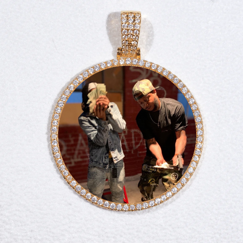 MEDIUM 3D CIRCLE CUSTOM PICTURE PENDANT