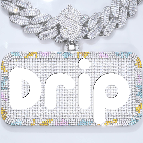 CUSTOM LETTER NECKLACE 3D COLORFUL SQUARE