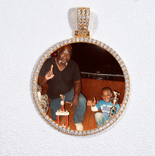 MEDIUM 3D CIRCLE CUSTOM PICTURE PENDANT