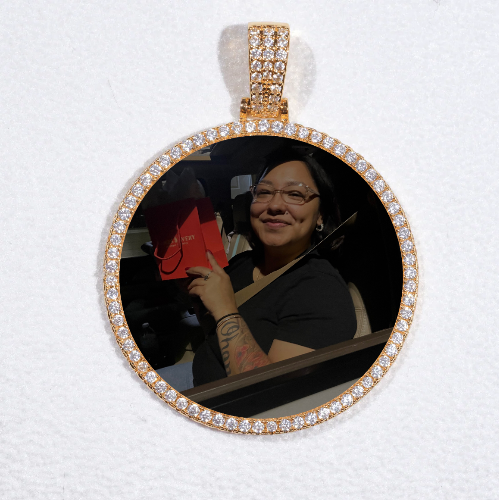 MEDIUM 3D CIRCLE CUSTOM PICTURE PENDANT