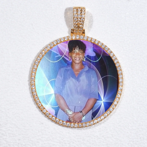 MEDIUM 3D CIRCLE CUSTOM PICTURE PENDANT