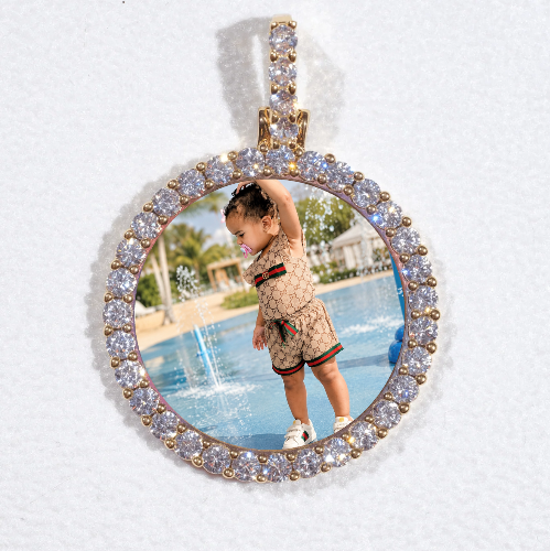 3D CIRCLE CUSTOM PICTURE PENDANT SMALL SIZE