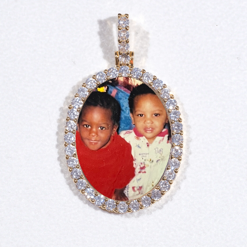 3D Oval Custom Picture Pendant