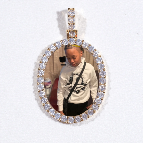 3D Oval Custom Picture Pendant