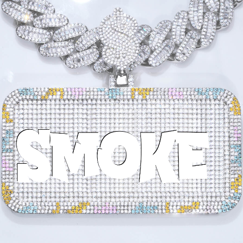 CUSTOM LETTER NECKLACE 3D COLORFUL SQUARE
