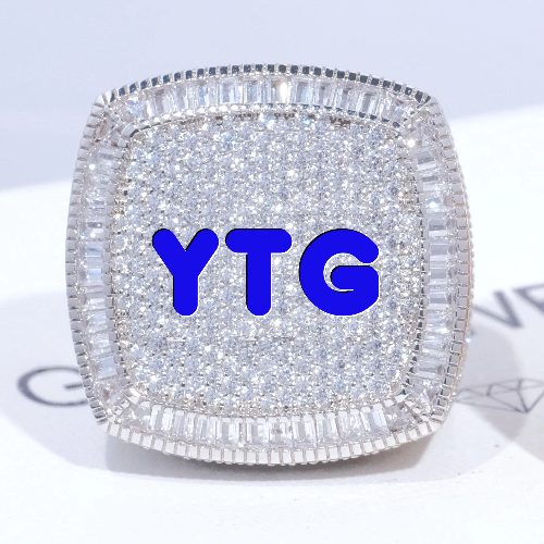 CUSTOM LETTER 3D ICED RING
