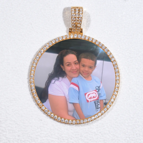 MEDIUM 3D CIRCLE CUSTOM PICTURE PENDANT