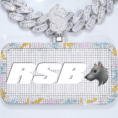 CUSTOM LETTER NECKLACE 3D COLORFUL SQUARE