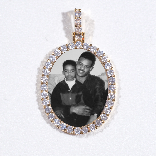 3D Oval Custom Picture Pendant
