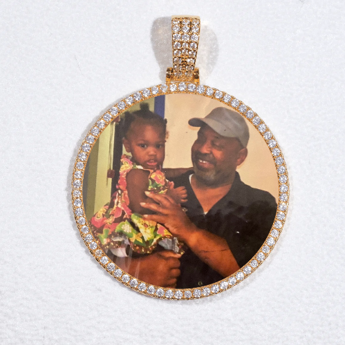 MEDIUM 3D CIRCLE CUSTOM PICTURE PENDANT